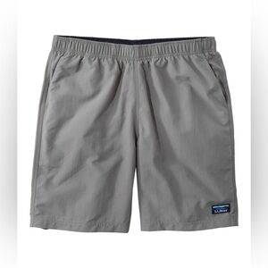 L.L. Bean Men’s Swim Trunks Board Shorts Gray Supplex Nylon Size L